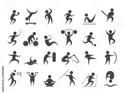 Sport people set. Collection of different sport activity