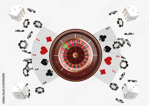 Premium Vector  Online casino play now concept with 3d roulette