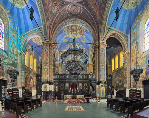 Interior of Cathedral of the Dormition of the Mother of God in Varna, Bulgaria