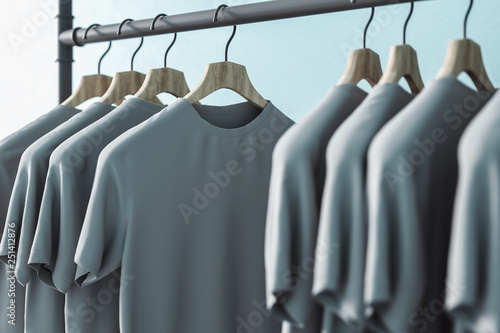 Row of grey t-shirts
