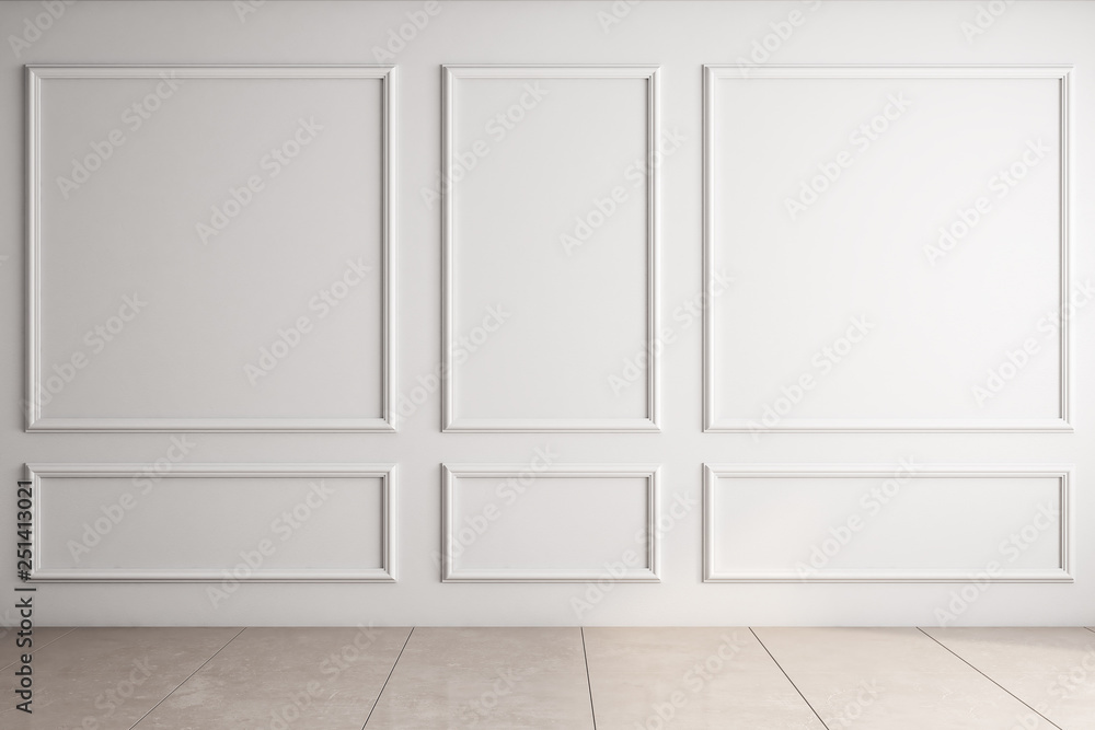 Empty classical interior with copyspace Empty classical interior with copyspace