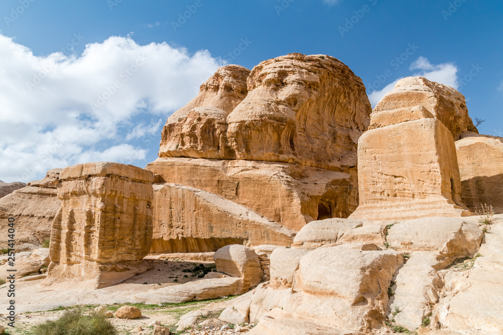 Obelisk Tomb and Bab Al-Siq Triclinium, Petra, Jordan.