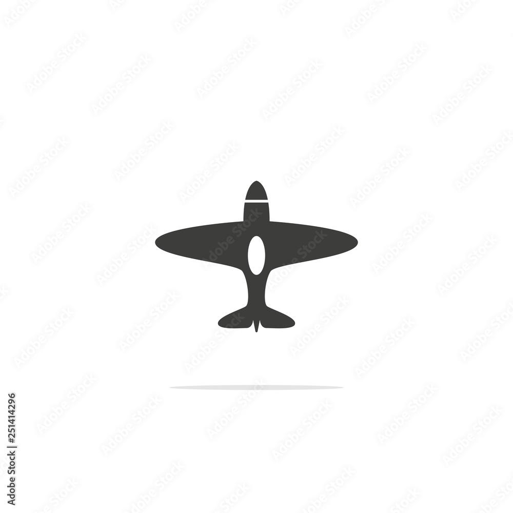 Monochrome vector illustration of a airplane icon , isolated on a white background. Monochrome vector illustration of a airplane icon , isolated on a white background.