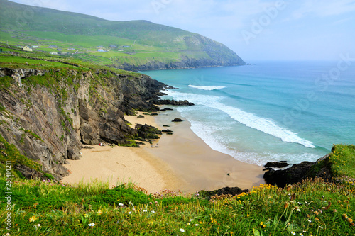 Beautiful Slea Head Beach along the scenic Dingle peninsula, County Kerry, Ireland photo
