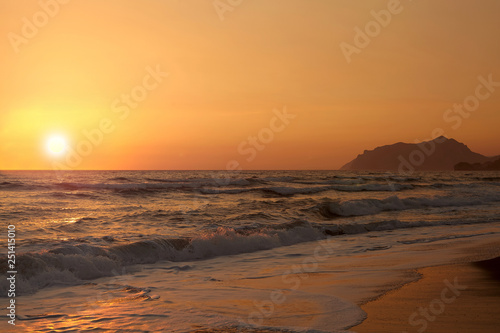 Beautiful sunset on the beach