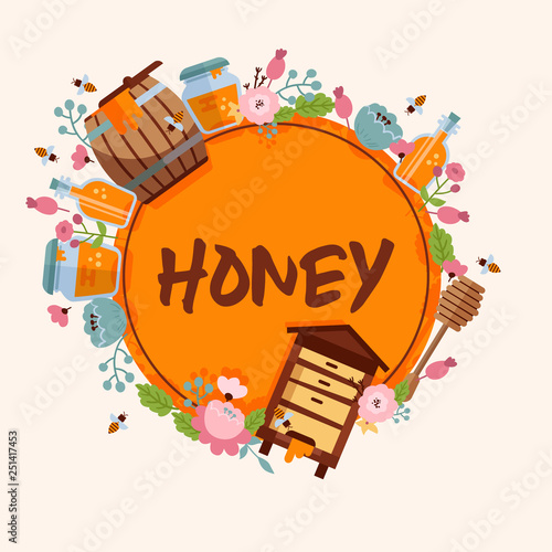 Honey sweet vector apiary farm beekeeping banner backdrop honeymaker bee insect beeswax illustration background poster advertising