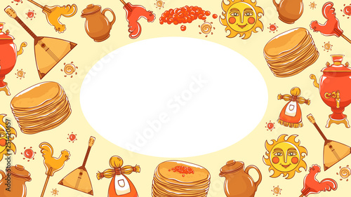 Maslenitsa set - slavic holiday carnival.