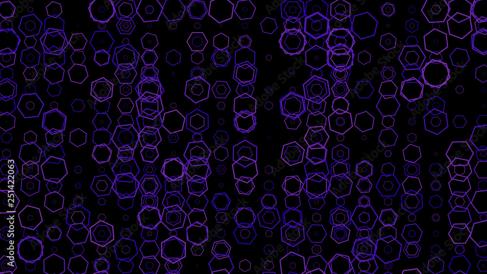 Abstract background pattern with a variety of hexagons. Abstract background pattern with a variety of hexagons.