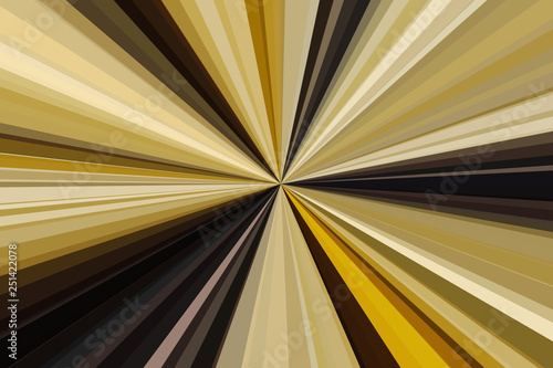 Abstract brown coffee rays background. Colorful stripes beam pattern. Stylish illustration modern trend colors.