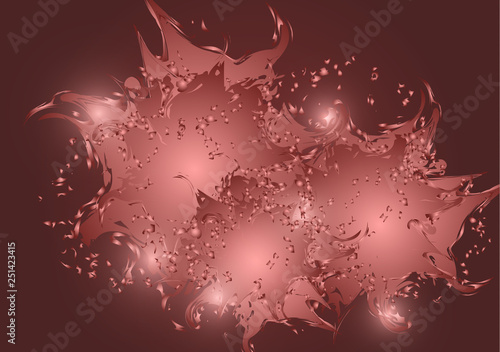 Abstract artistic background of the formation of spots. Paint splashes with drops. Bright modern creative background for trendy design. Vector illustration.