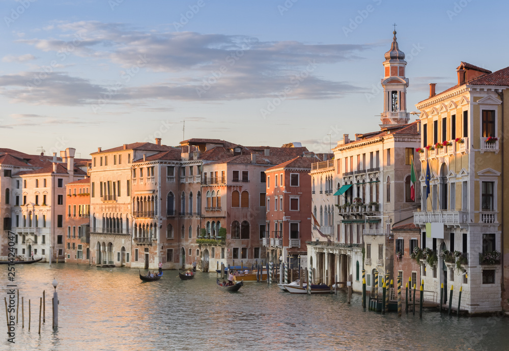 Grand Canal in Venice by Rialto bridge