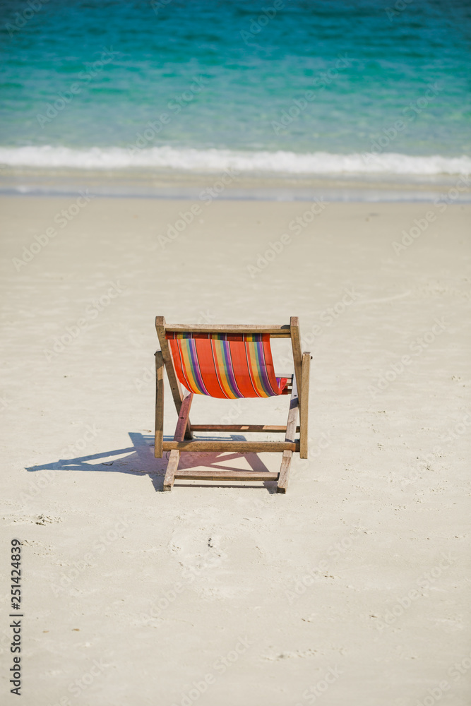 Lounger on the beach in Thailand Lounger on the beach in Thailand