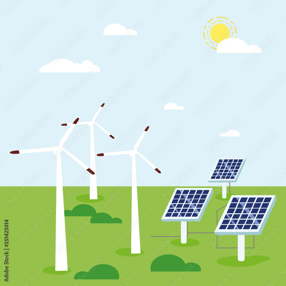 Energia solar Vectors & Illustrations for Free Download