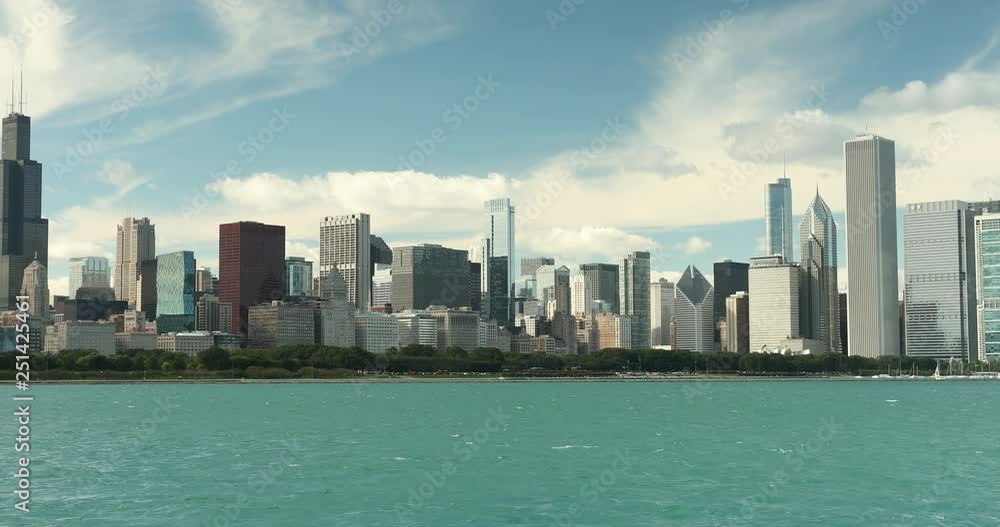 Chicago Illinois USA downtown city skyline and architecture over Lake Michigan Chicago Illinois USA downtown city skyline and architecture over Lake Michigan