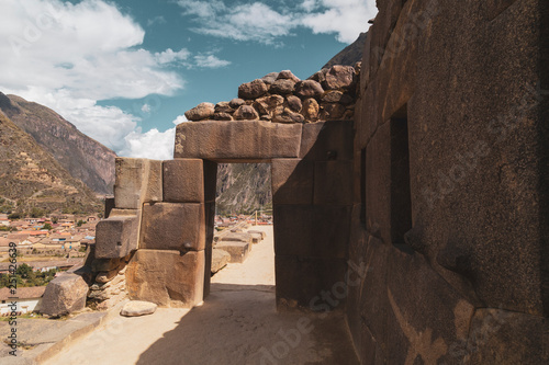 Diez Hornacinas, ,Polygonal masonry at Ollantaytambo archaeological site at Cuzco province, Peru photo