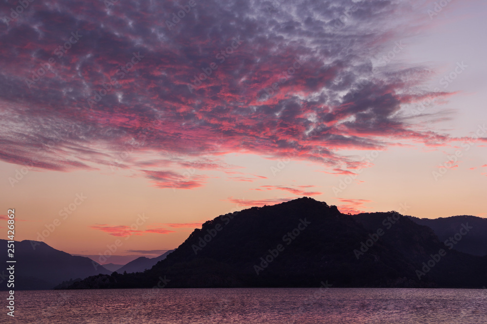 Beautiful colors of nature over the Aegean Sea Beautiful colors of nature over the Aegean Sea