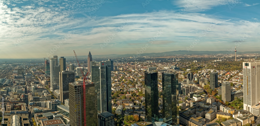 Frankfurt, Germany – top view of the city.