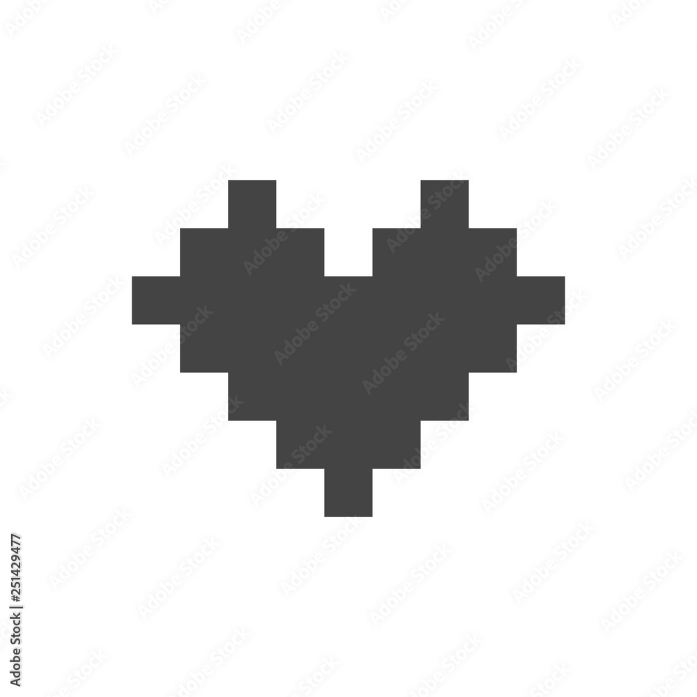 Pixel heart retro game icon Pixel heart retro game icon