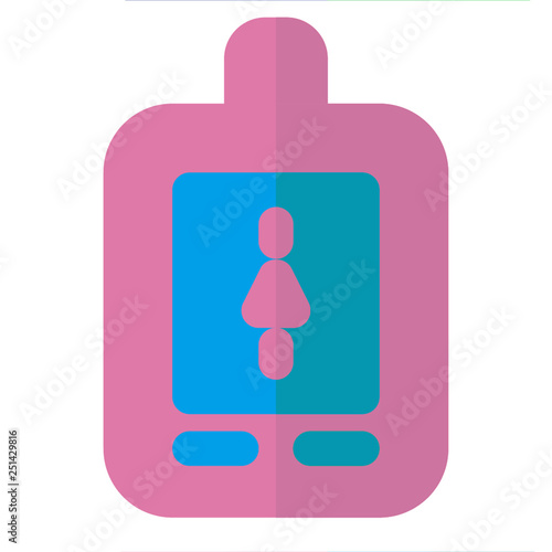GPS icon flat style pink light green for all project