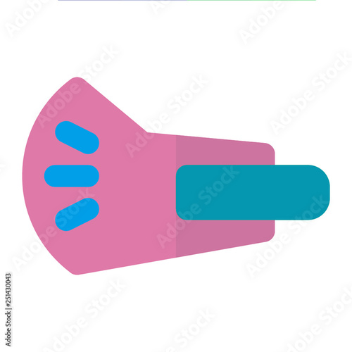 MASK icon flat style pink light green for all project