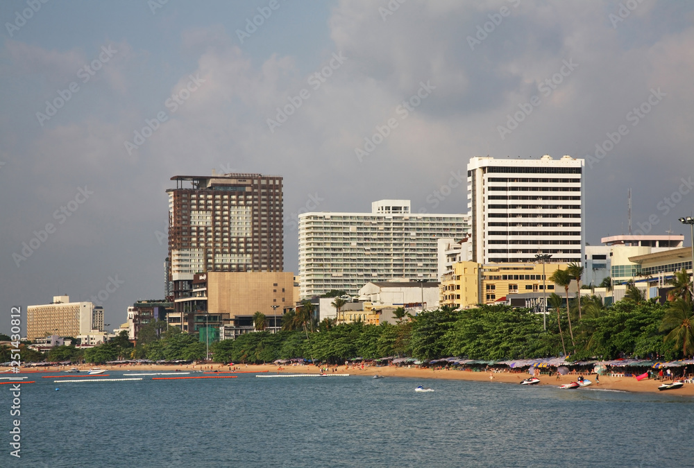 Obraz premium Gulf of Thailand (Siam) in Pattaya. Kingdom of Thailand