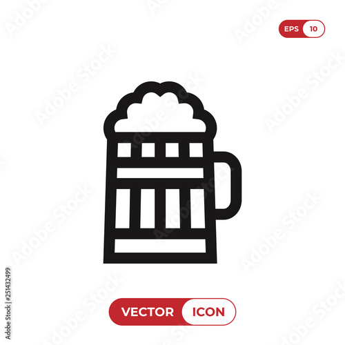 Beer icon vector