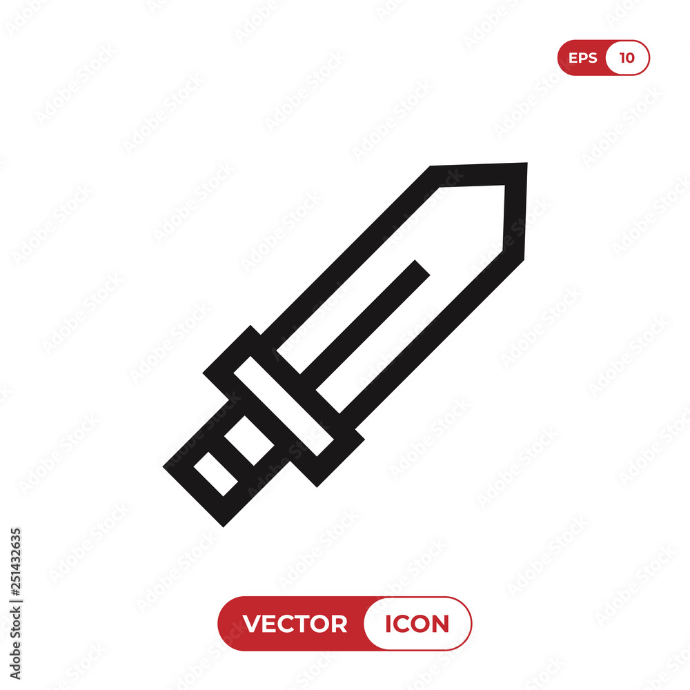 Sword icon vector Sword icon vector