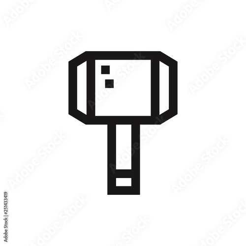 Thor hammer icon vector, Hammer symbol