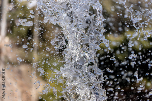 water splash on blurred background