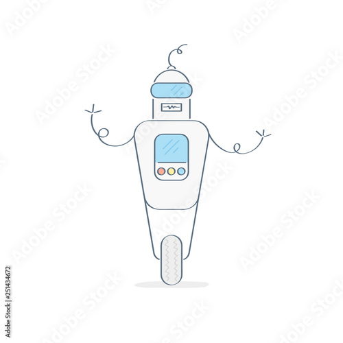 Robot technology machine. Bot, assistant machine, support service bot concept