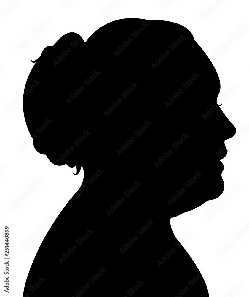 a woman head silhouette vector