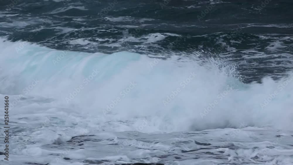 Storm waves in the Barents Sea in winter. Arctic Storm waves in the Barents Sea in winter. Arctic