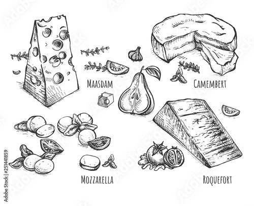 Cheese collection and combination with products