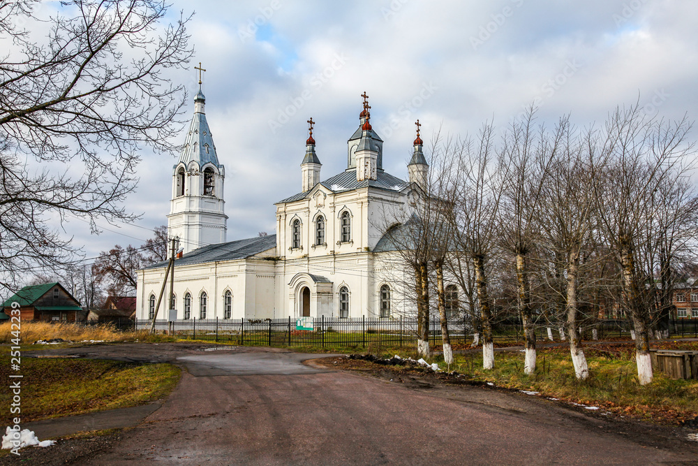 Ancient Orthodox Church near Vokolokamsk (Moscow region, Russia)