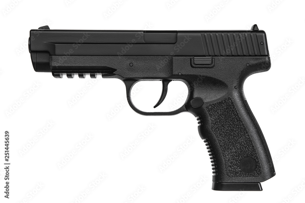 pneumatic pistol isolated on white pneumatic pistol isolated on white