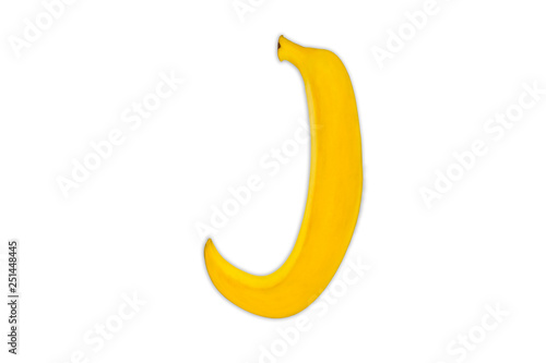 Letter J from bananas