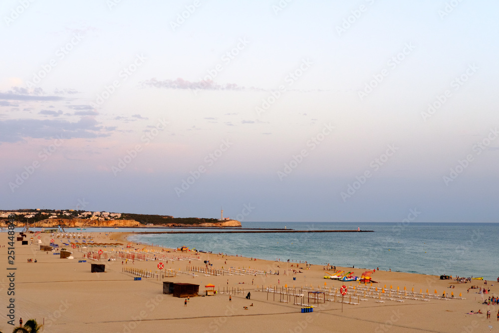 The end of the day in Algarve Beach at Summer time. The end of the day in Algarve Beach at Summer time.