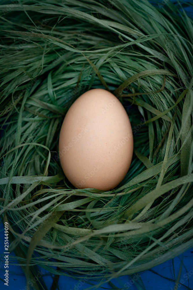 chicken eggs basket on the hey chicken eggs basket on the hey