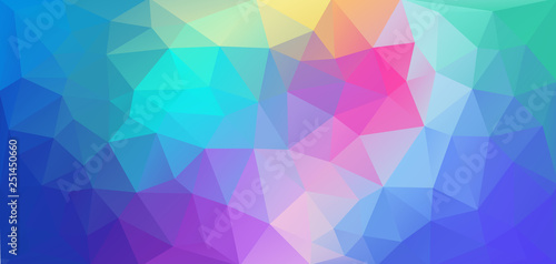 Flat triangle background. Horizontal multicolor Vector for your design