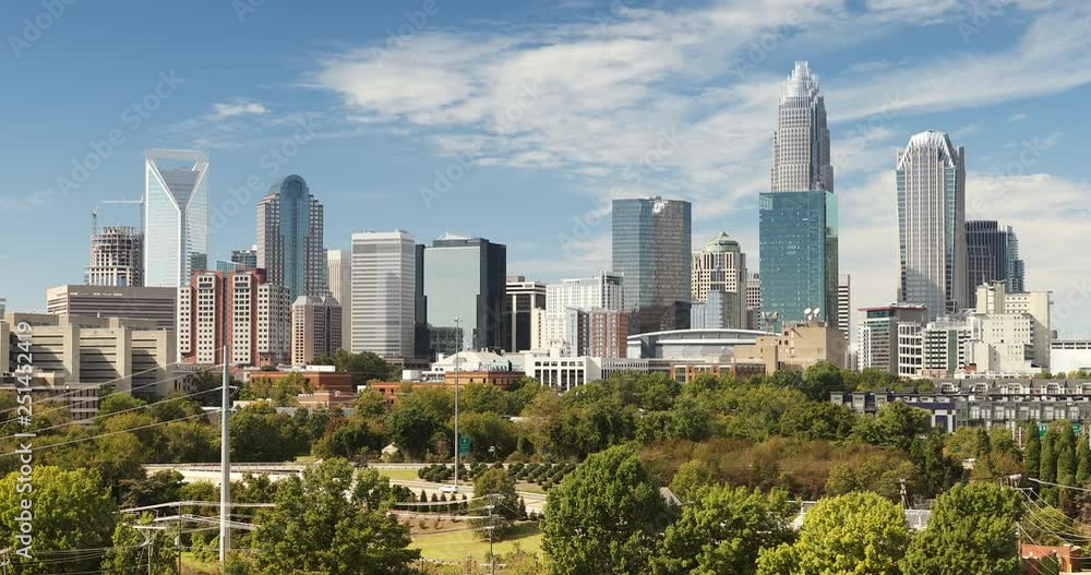 City skyline of downtown Charlotte North Carolina USA City skyline of downtown Charlotte North Carolina USA