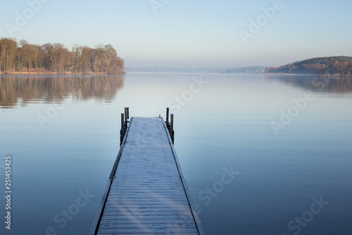 Photography View over a lake in winter
