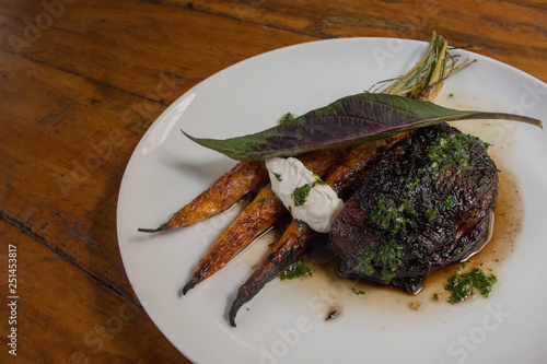 steak with vegetables