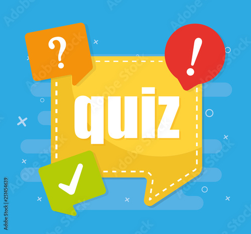 Quiz vector illustration. Vector illustration concept image icon