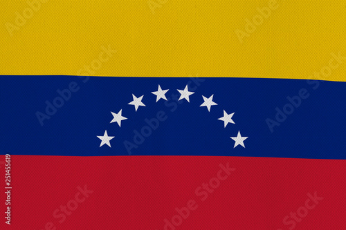 The flag of Venezuela is uneven, spoiled.
