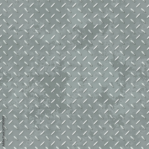 Diamond plate texture seamless pattern