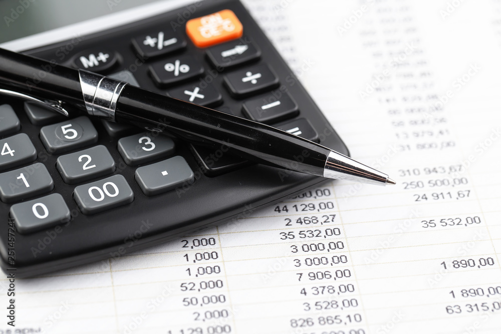 Accounting. Items for doing business in the office in the composition. Accounting. Items for doing business in the office in the composition.