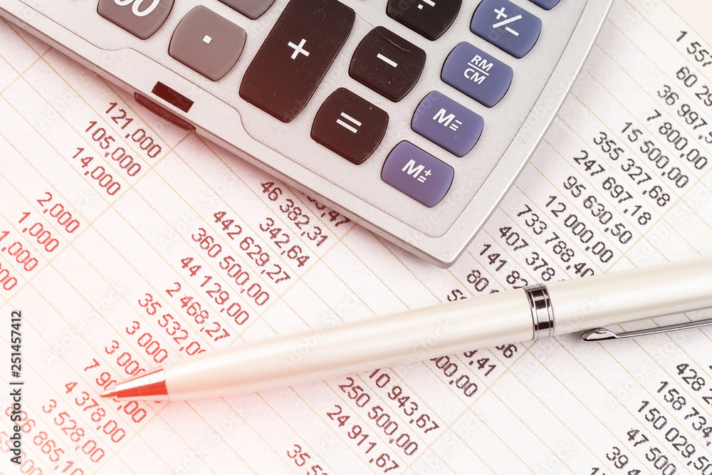 Accounting. Items for doing business in the office in the composition. Accounting. Items for doing business in the office in the composition.