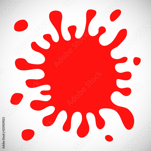 Red Hand Drawn Paint Splash