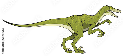 velociraptor hand drawn dinosaur , vector graphic to design