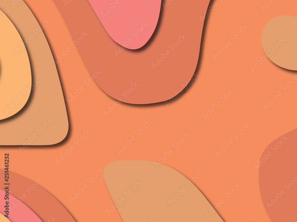 3D abstract paper art style, design layout for business presentations, flyers, posters, prints, decoration, cards, brochure cover.